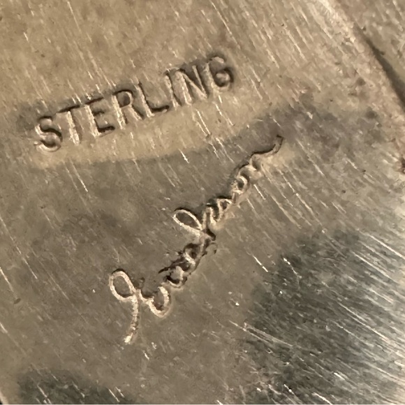 Signed - Gary Rex Erickson, Modernist Onyx Lavender Stone Sterling Necklace - Picture 5 of 6